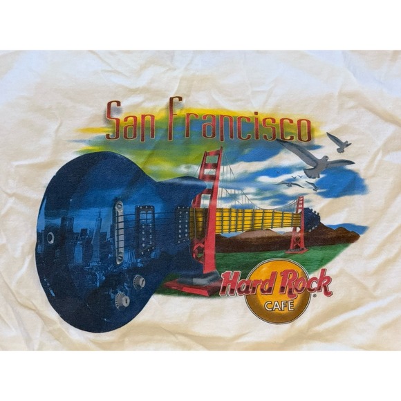 Vintage Hard Rock Cafe San Francisco Back Graphic Print T-Shirt Men's Large - Picture 1 of 6